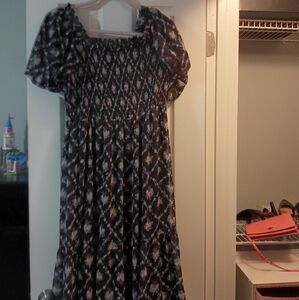 Knee length blue dress